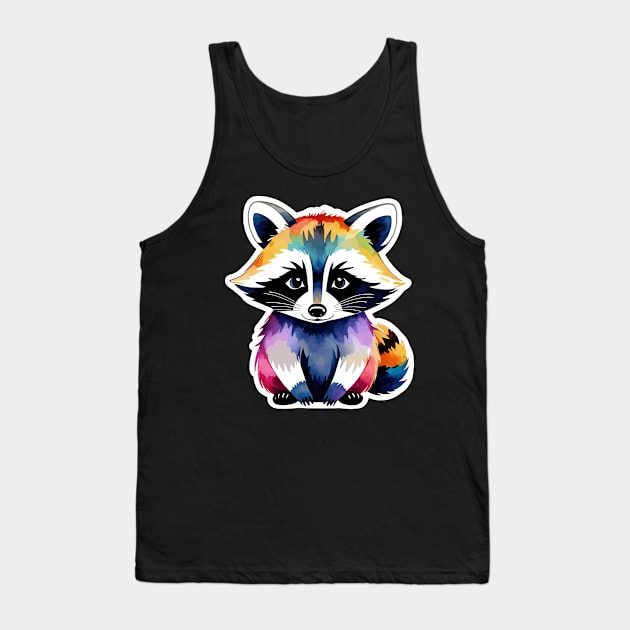 Raccoon Watercolor Tank Top by FluffigerSchuh